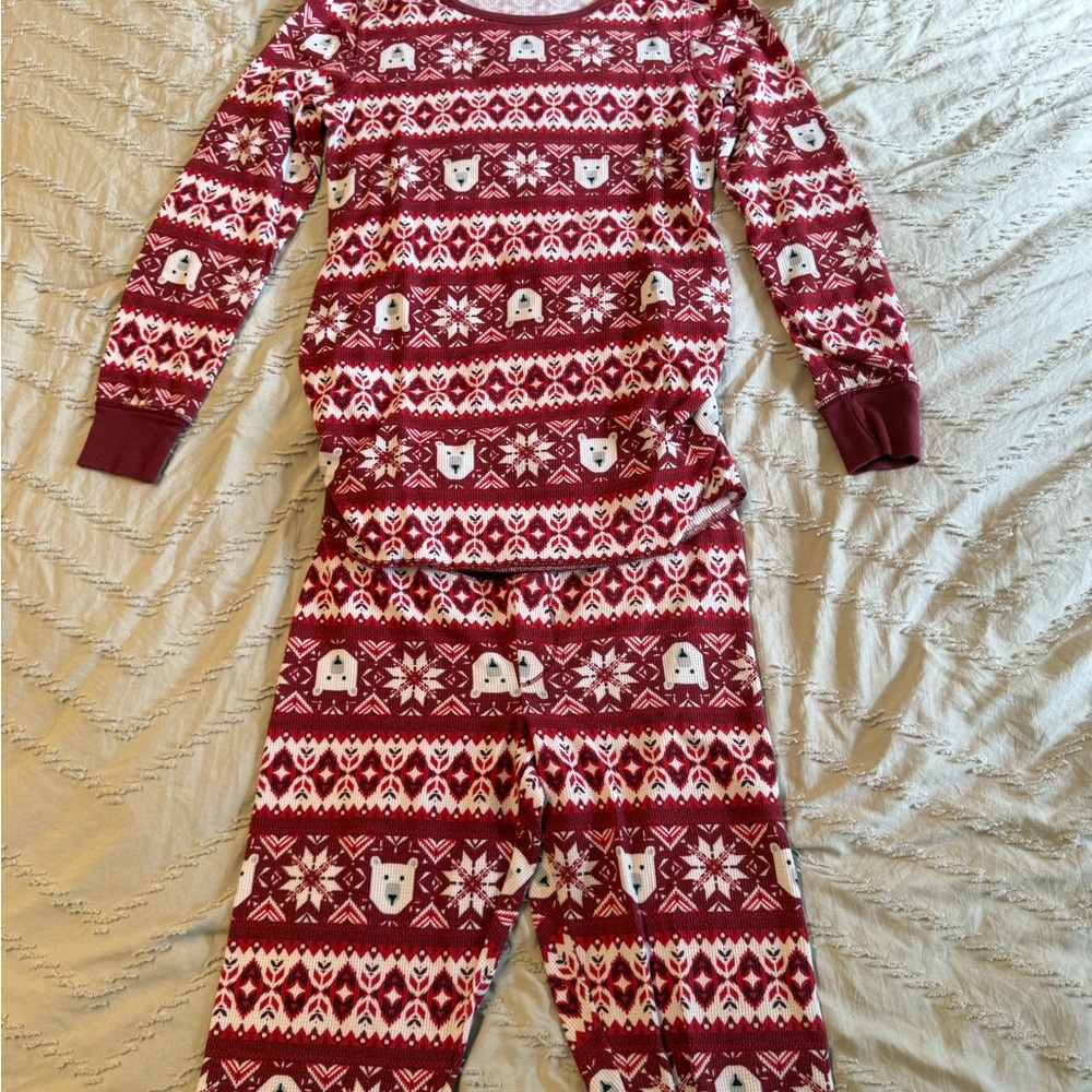 Old Navy Maternity Red Polar Bear Pajama Set
